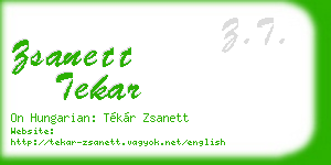 zsanett tekar business card